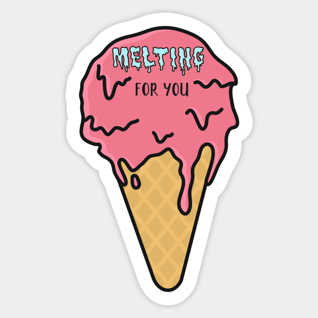 Melting for you Sticker by PanyaCreative